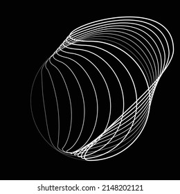 Lines in Circle Form . Spiral Vector Illustration .Technology round. Wave Logo . Design element . Abstract Geometric shape .