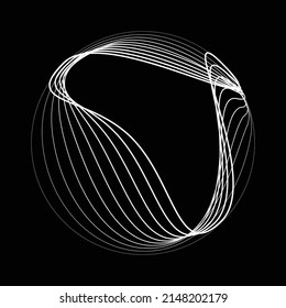 Lines in Circle Form . Spiral Vector Illustration .Technology round. Wave Logo . Design element . Abstract Geometric shape .