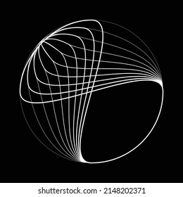 Lines in Circle Form . Spiral Vector Illustration .Technology round. Wave Logo . Design element . Abstract Geometric shape .