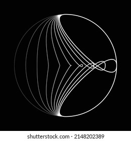 Lines in Circle Form . Spiral Vector Illustration .Technology round. Wave Logo . Design element . Abstract Geometric shape .