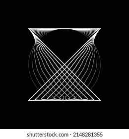 Lines in Circle Form . Spiral Vector Illustration .Technology round. Wave Logo . Design element . Abstract Geometric shape .