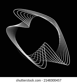 Lines in Circle Form . Spiral Vector Illustration .Technology round. Wave Logo . Design element . Abstract Geometric shape .