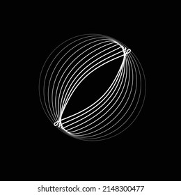 Lines in Circle Form . Spiral Vector Illustration .Technology round. Wave Logo . Design element . Abstract Geometric shape .