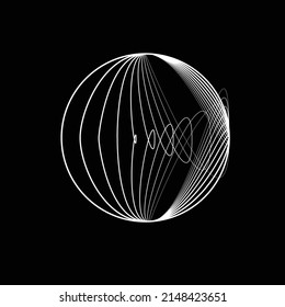 Lines in Circle Form . Spiral Vector Illustration .Technology round. Linear Logo . Design element . Abstract Geometric shape .