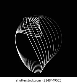 Lines in Circle Form . Spiral Vector Illustration .Technology round. Linear Logo . Design element . Abstract Geometric shape .