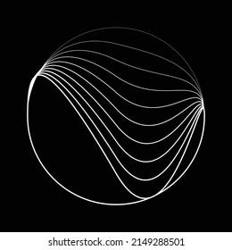 Lines in Circle Form . Spiral Vector Illustration .Technology round. Wave Logo . Design element . Abstract Geometric shape .