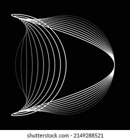 Lines in Circle Form . Spiral Vector Illustration .Technology round. Wave Logo . Design element . Abstract Geometric shape .