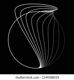 Lines in Circle Form . Spiral Vector Illustration .Technology round. Wave Logo . Design element . Abstract Geometric shape .