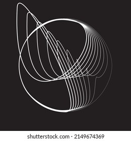 Lines in Circle Form . Spiral Vector Illustration .Technology round. Wave Logo . Design element . Abstract Geometric shape .