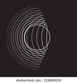 Lines in Circle Form . Spiral Vector Illustration .Technology round. Wave Logo . Design element . Abstract Geometric shape .