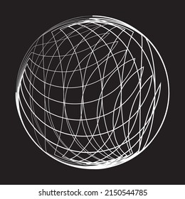 Lines in Circle Form . Spiral Vector Illustration .Technology round. Wave Logo . Design element . Eliptical lines .Abstract Geometric round shape 