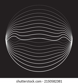Lines in Circle Form . Spiral Vector Illustration .Technology round. Wave Logo . Design element . Abstract Geometric shape .