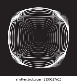 Lines in Circle Form . Spiral Vector Illustration .Technology round. Linear Logo . Design element . Abstract Geometric shape .