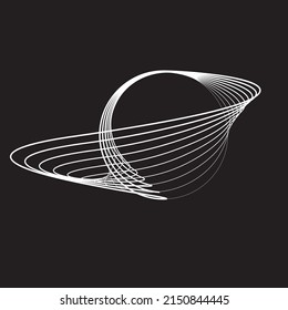 Lines in Circle Form . Spiral Vector Illustration .Technology round. Linear Logo . Design element . Abstract Geometric shape .