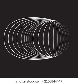 Lines in Circle Form . Spiral Vector Illustration .Technology round. Linear Logo . Design element . Abstract Geometric shape .