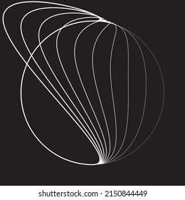 Líneas en forma circular . Ilustración de vectores espirales. Ronda de tecnología. Logotipo lineal. Elemento de diseño. Resumen Forma geométrica .