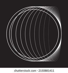 Lines in Circle Form . Spiral Vector Illustration .Technology round. Wave Logo . Design element . Abstract Geometric shape .