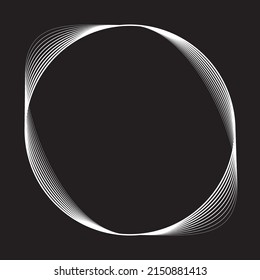 Líneas en forma circular . Ilustración de vectores espirales. Ronda de tecnología. Logotipo de onda . Elemento de diseño. Resumen Forma geométrica .