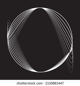 Lines in Circle Form . Spiral Vector Illustration .Technology round. Wave Logo . Design element . Abstract Geometric shape .