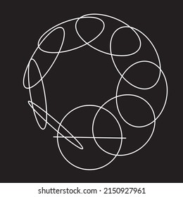 Lines in Circle Form . Spiral Vector Illustration .Technology round. Wave Logo . Design element . Abstract Geometric shape .