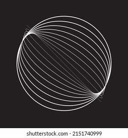 Lines in Circle Form . Spiral Vector Illustration .Technology round. Wave Logo . Design element . Abstract Geometric shape .