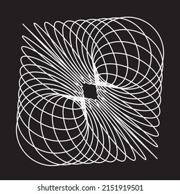Lines in Circle Form . Spiral Vector Illustration .Technology round. Wave Logo . Design element . Abstract Geometric shape .