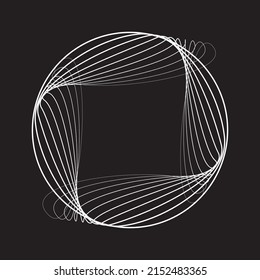 Lines in Circle Form . Spiral Vector Illustration .Technology round. Wave Logo . Design element . Abstract Geometric shape .