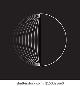 Lines in Circle Form . Spiral Vector Illustration .Technology round. Linear Logo . Design element . Abstract Geometric shape .