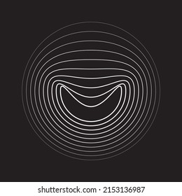 Lines in Circle Form . Spiral Vector Illustration .Technology round. Wave Logo . Design element . Abstract Geometric shape .