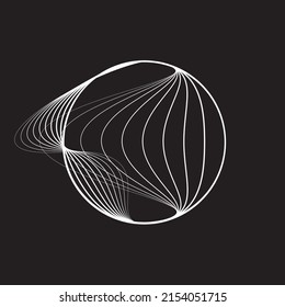 Lines in Circle Form . Spiral Vector Illustration .Technology round. Wave Logo . Design element . Abstract Geometric shape .