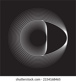 Lines in Circle Form . Spiral Vector Illustration .Technology round. Wave Logo . Design element . Abstract Geometric shape .
