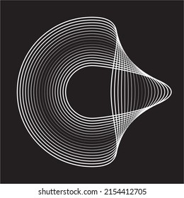 Lines in Circle Form . Spiral Vector Illustration .Technology round. Wave Logo . Design element . Abstract Geometric shape .