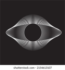 Lines in Circle Form . Spiral Vector Illustration .Technology round. Wave Logo . Design element . Abstract Geometric shape .