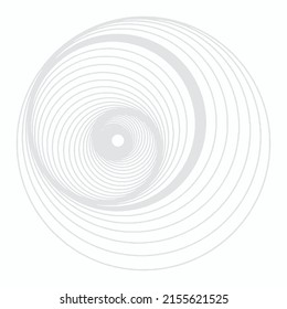 Lines in Circle Form . Spiral Vector Illustration .Technology round. Wave Logo . Design element . Abstract Geometric shape .