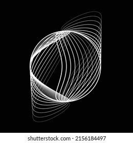 Lines in Circle Form . Spiral Vector Illustration .Technology round. Wave Logo . Design element . Abstract Geometric shape .