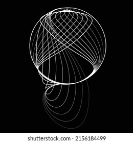 Lines in Circle Form . Spiral Vector Illustration .Technology round. Wave Logo . Design element . Abstract Geometric shape .