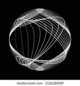 Lines in Circle Form . Spiral Vector Illustration .Technology round. Wave Logo . Design element . Abstract Geometric shape .