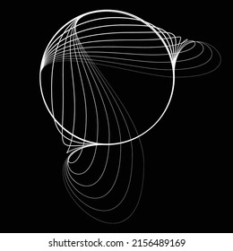 Lines in Circle Form . Spiral Vector Illustration .Technology round. Wave Logo . Design element . Abstract Geometric shape .