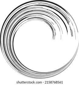 Lines in Circle Form . Spiral Vector Illustration .Technology round. Wave Logo . Design element . Eliptical lines .Abstract Geometric round shape 