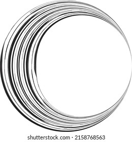 Lines in Circle Form . Spiral Vector Illustration .Technology round. Wave Logo . Design element . Eliptical lines .Abstract Geometric round shape 