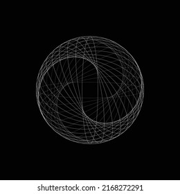 Lines in Circle Form . Spiral Vector Illustration .Technology round. Wave Logo . Design element . Abstract Geometric shape .