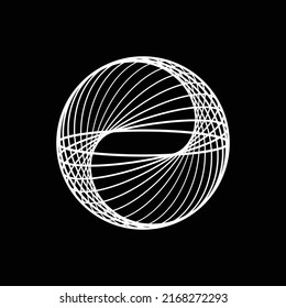 Lines in Circle Form . Spiral Vector Illustration .Technology round. Wave Logo . Design element . Abstract Geometric shape .