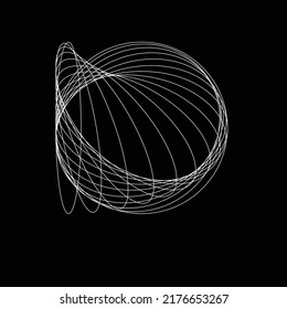 Lines in Circle Form . Spiral Vector Illustration .Technology round. Linear Logo . Design element . Abstract Geometric shape .