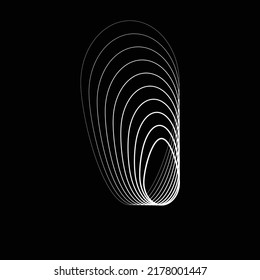 Lines in Circle Form . Spiral Vector Illustration .Technology round. Wave Logo . Design element . Abstract Geometric shape .