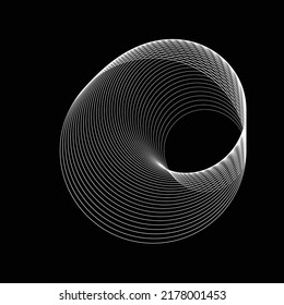 Lines in Circle Form . Spiral Vector Illustration .Technology round. Wave Logo . Design element . Abstract Geometric shape .