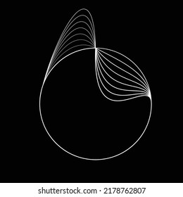 Lines in Circle Form . Spiral Vector Illustration .Technology round. Wave Logo . Design element . Abstract Geometric shape .