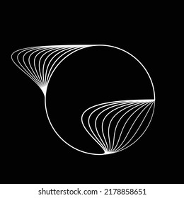 Lines in Circle Form . Spiral Vector Illustration .Technology round. Wave Logo . Design element . Abstract Geometric shape .