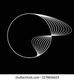 Lines in Circle Form . Spiral Vector Illustration .Technology round. Wave Logo . Design element . Abstract Geometric shape .