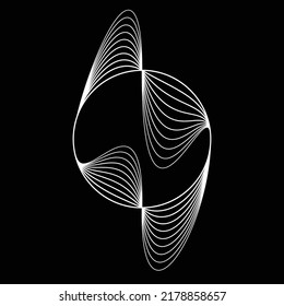 Lines in Circle Form . Spiral Vector Illustration .Technology round. Wave Logo . Design element . Abstract Geometric shape .