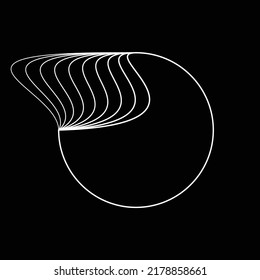 Lines in Circle Form . Spiral Vector Illustration .Technology round. Wave Logo . Design element . Abstract Geometric shape .